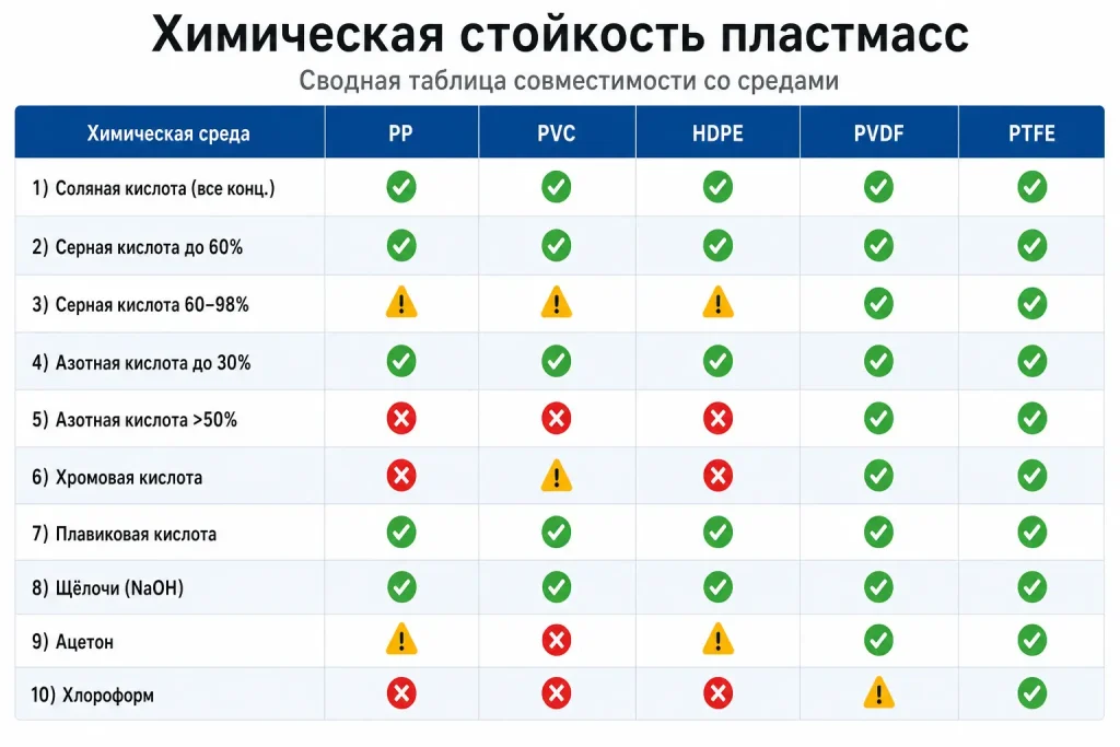 Химическая стойкость пластмасс